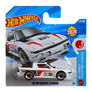 Машинка Базовая Hot Wheels Mitsubishi '88 Mitsubishi Starion EV 1:64 JJH58 White