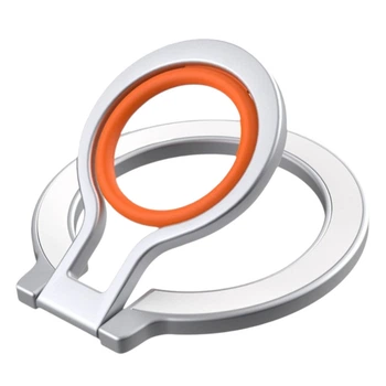 Магнітний тримач-кільце MagSafe Ring Holder 360° для смартфона, металевий, магніт, Срібний
