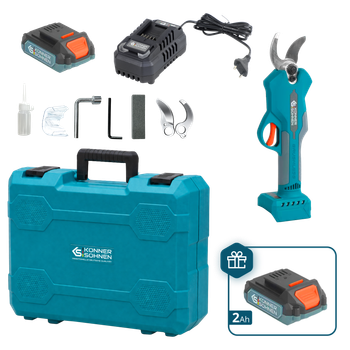 Акумуляторний секатор Könner & Söhnen KS CPS20V-32 Case PLUS