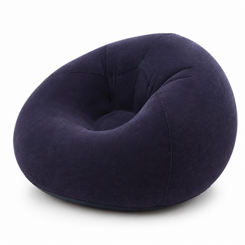 Надувне кресло-мешок Inflatable Sofa чорний • м'яке для дому, дачі, відпочинку 110х110х85 см