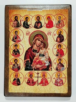Икона Пресвятая Богородица с Предстоящими 30*40 см-на дереве большой размер