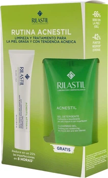 Zestaw do pielęgnacji twarzy Rilastil Acnestil Routine Krem przeciw niedoskonałościom 40 ml + Żel do mycia twarzy 50 ml (8428749009061)