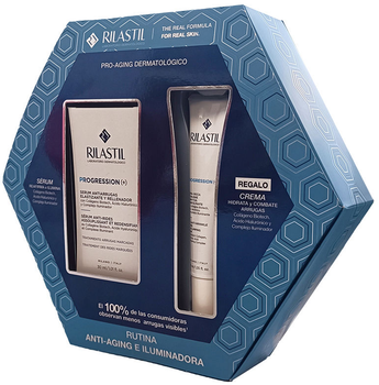 Zestaw do pielęgnacji twarzy Rilastil Progression+ Serum 30 ml + Krem przeciwstarzeniowy 40 ml (8428749006886)