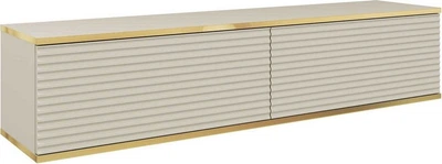 Тумба под ТВ навесная Perfect Home Oro RTV135 MDF 135x32x30 см, 2-дверная Бежевый (000012376957)