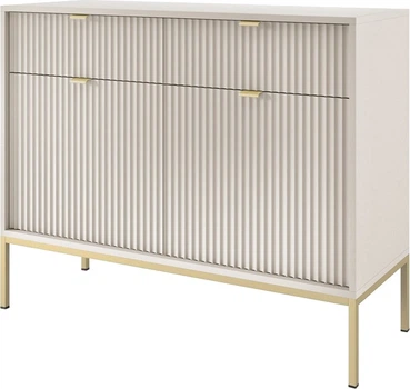 Комод Perfect Home Nova KSZ104 83x104x39 см, 2-дверний, 2 шухляди, золоті ніжки Кашемір (000012377309)