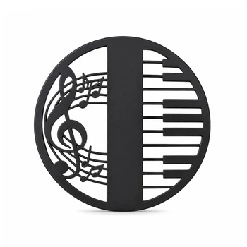 Брошь BROCHE бижутерия Музыка Скрипичный ключ с клавишами чёрная BRSF114501