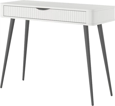 Стол туалетный Perfect Home Lante 1S/100 100.2x38x78 см, 1 ящик, черные ножки Белый (000012377620)
