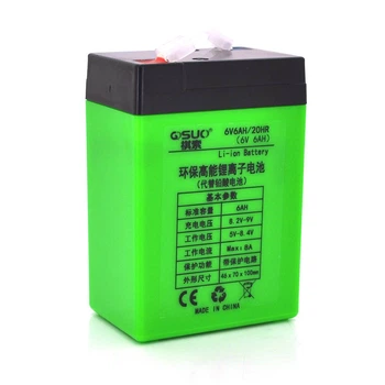 Акумуляторна батарея літієва QiSuo 6V 6A з елементами Li-ion 18650 (70X46X100) (UG-18292)
