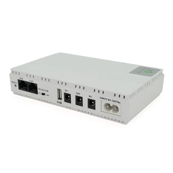 ДБЖ UPS-18W DC1018P для роутерів/комутаторів/PON/POE-430, 5//9/12V, 1A, 10400MAh(4*2600MAh), White, BOX