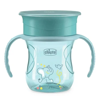 Чашка пластиковая Chicco Perfect Cup от 12 месяцев, 200 мл, голубая 06951.25
