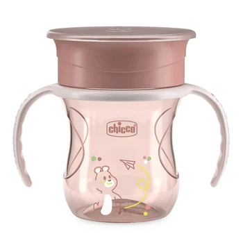 Чашка пластиковая Chicco Perfect Cup от 12 месяцев, 200 мл, розовая 06951.15