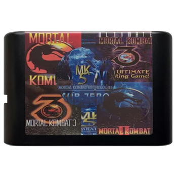 Сборник Игр RMC Mega Drive 5 in 1 Mortal Kombat 1 2 3 Ultimate 5 Sub-Zero Английская Версия