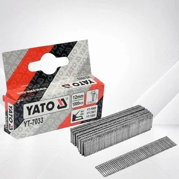 Цвяхи для степлерів YATO YT-7033 тип J 12 мм для обробки, меблів та монтажних робіт