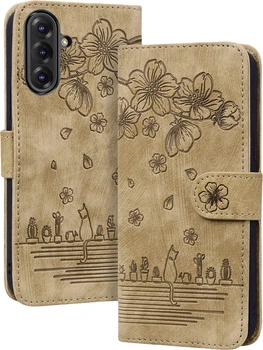 Чехол-книжка SHLab SakuraCat для Samsung Galaxy A36 A366 (микрозамша) Sand (44763-37)