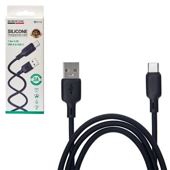 Кабель Borofone BX113BK USB - Type-C 3А, 1м, Black