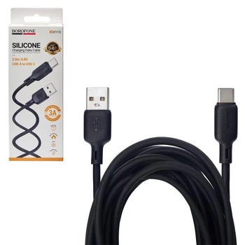 Кабель Borofone BX113BK USB - Type-C 3А, 3м, Black