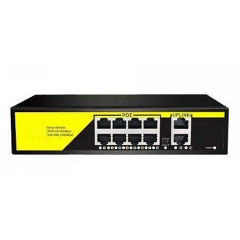 POE коммутатор Utex UT-1010GB (8 РОЕ10 - 100 Мб/с ,2 Uplink - 1000 Мб/с)
