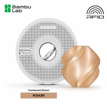 Філамент (пластик для 3D-принтера) Bambu Lab PETG Translucent Brown (32800) 1,75 мм 1 кг