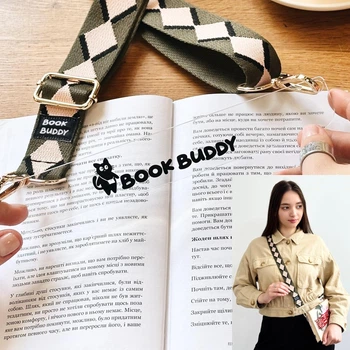 Закладка для книги з ремінцем «Classic Argyle Pink» різнокольорова BB-32