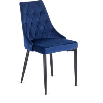 Стул MEBEL ELITE CORK Velvet Темно-синий ножки черные ME.CORK/GR/V/K