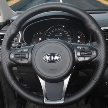 Чохол Обплетення Керма для Kia Sorento 2014-2018 Шкіра (Модельна Викрійка) №32