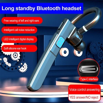 Bluetooth гарнитура Vaorlo M8S с экраном заряда на 2 телефона музыка наушник