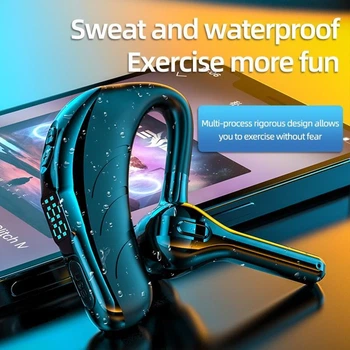 Bluetooth гарнитура Vaorlo X13 на 2 телефона блютуз музыка экран заряда наушник