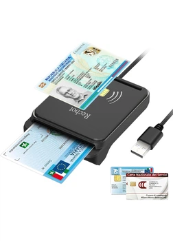 Универсальный считыватель смарт-карт 2-в-1 + NFC черный Recbot