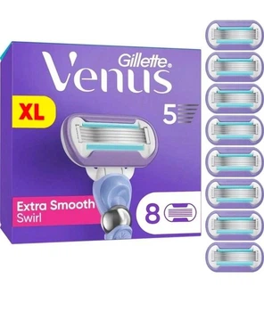 Змінні картриджі для гоління (леза касети) жіночі Venus Deluxe Smooth Swirl 8 касет