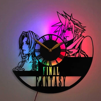 Годинник Final Fantasy 7 з LED-підсвіткою, годинник Final Fantasy, Final Fantasy VII, годинник FF7, атрибутика Final Fantasy 7, Aerith