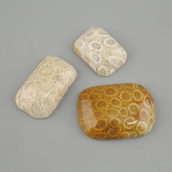 Кабошон из каменного коралла 30-36×20-25 мм +- (ассортимент размеров), ida26526