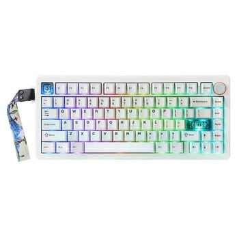 Беспроводная механическая клавиатура CIDOO QK75 White (Tri-Mode / Gasket Mount / Hot-Swap / RGB)