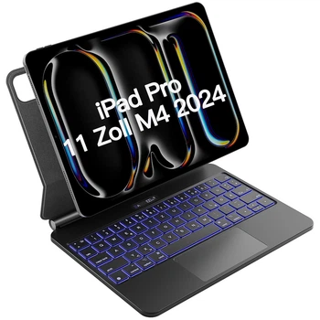 Клавіатура для iPad Pro 11 (2024 M4) Inateck KB09121 з тачпадом, підсвіткою і магнітним кріпленням