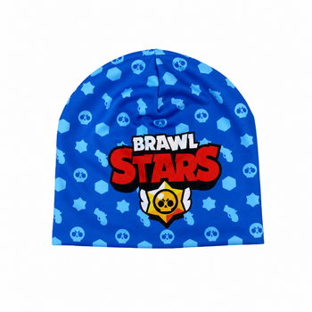 Дитяча трикотажна шапка Бравл Старс Kids, шапочка демісезонна Brawl Stars, колір синій