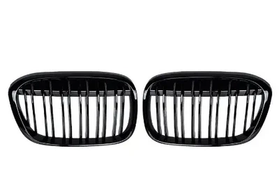 Решітки радіатора BMW X1 F48 2015-2018 чорні глянцеві двореберні M-Look