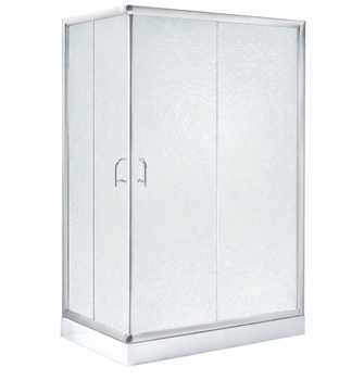 Набір: Душова кабіна Lidz Wawel SC 120x80x185 SAT.LOW.FR, прямокутна, скло Frost 5 мм + Душовий піддон Lidz Kapielka ST120x80x14
