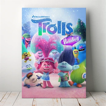 Интерьерная картина Тролли, Trolls, декор в комнату ребенка, 42×30 см (id6592)