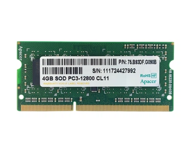 Оперативная память для ноутбука SODIMM Apacer DDR3 4Gb 1600MHz PC3-12800S (75.B93DF.G090B) 14908 Б/У