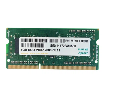 Оперативная память для ноутбука SODIMM Apacer DDR3 4Gb 1600MHz PC3-12800S (75.B93DF.G090B) 14901 Б/У