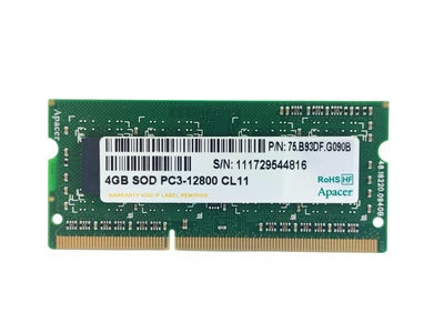 Оперативная память для ноутбука SODIMM Apacer DDR3 4Gb 1600MHz PC3-12800S (75.B93DF.G090B) 14897 Б/У