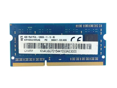 Оперативна пам'ять для ноутбука SODIMM Kingston DDR3L 4Gb 1600MHz PC3L-12800S (ACR16D3LS1KFG/4G) 14992 Б/У