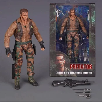 Фигурка Predator Jungle Extraction Dutch 18 см — Коллекционная игрушка-герой Хищник Датч Арнольд Шварценеггер в подарочной упаковке