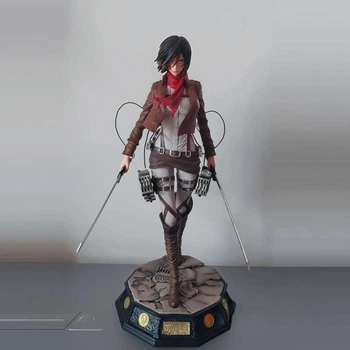 Коллекционная аниме фигурка Mikasa Ackerman Attack on Titan 23 см – статуэтка Микаса Аккерман Атака Титанов с мечами и 3D Maneuver Gear