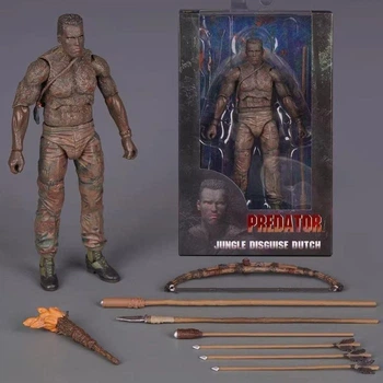 Фигурка Predator Jungle Disguise Dutch 18 см — Коллекционная игрушка-герой Хищник Датч Арнольд Шварценеггер в подарочной упаковке