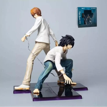 Коллекционная аниме фигурка Лайт Ягами и Эл Лолайт (Light Yagami & L Lawliet) — Тетрадь смерти / Death Note 20см