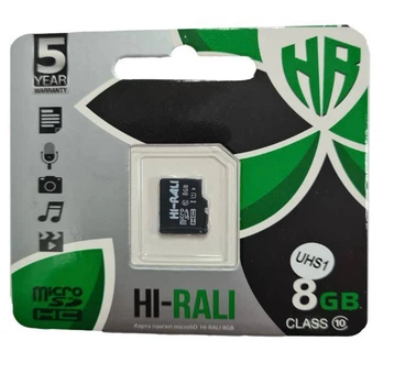 Карта пам'яті microSDHC Hi-Rali 8Gb UHS-1 10 class (black)