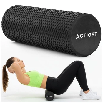Масажний ролик Actiget PEVA 45 x 15 см (валик, роллер) ACT0102 Black