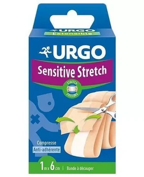 Еластичний бинт‑пластир Urgo Sensitive Stretch для чутливої шкіри 1 м × 6 см, 1 шт (Урго)