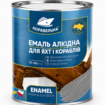 Эмаль алкидная Корабльная ПФ-115 Серая 0,9кг