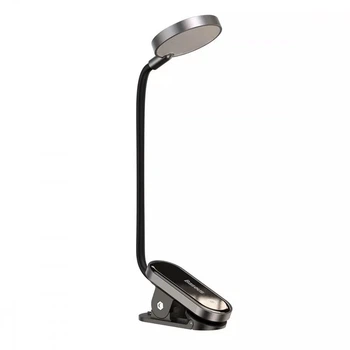 LED лампа на кліпсі з акумулятором Baseus Comfort Reading Mini Clip темно-сірий (DGRAD-0G)